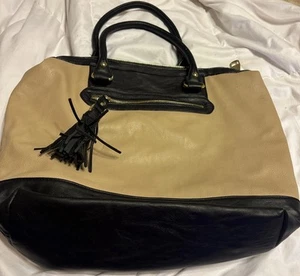 Steve Madden große Handtasche hellbraun schwarz  - Bild 1 von 4