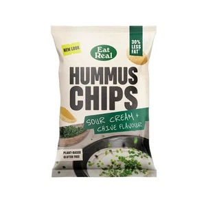 Crema agria y cebollino Eat Real Hummus Chips 110 g - Imagen 1 de 1