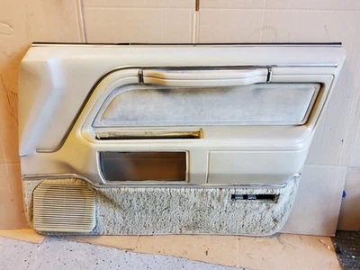 1980-1989 Lincoln Towncar Town Car Passenger Right Front Door Panel OEM TAN Fab. - Image 1 of 4