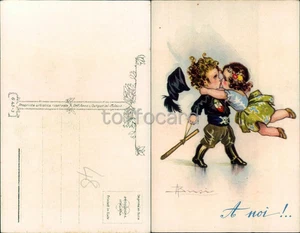PROPAGANDA WW2-AUTORE BUSI-BAMBINI-BALILLA-A NOI-D17-103 - Picture 1 of 1