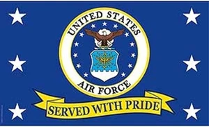 United States Air Force Served with Pride Super Poly Full Sized Flag 3'x5' - Picture 1 of 1