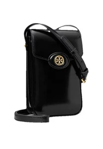 Tory Burch Umhängetasche Robinson schwarz Handy Leder. Neu mit Etikett! - Bild 1 von 16