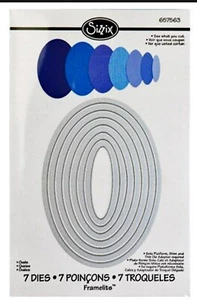 Sizzix Framelits Ovals 7pc set #657563 Retail $22.99 7 Perfect Ovals - Picture 1 of 10