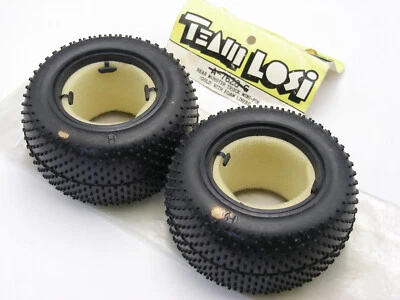 Juego de neumáticos vintage Team Losi JRXT JUNIOR-T LXT A7620G punto dorado mini pin clavo Foto 1 de 4