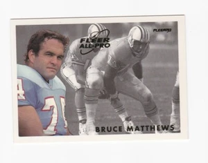 1993 Fleer All-Pros #10 Bruce Matthews Houston Oilers USC Trojans - Picture 1 of 2