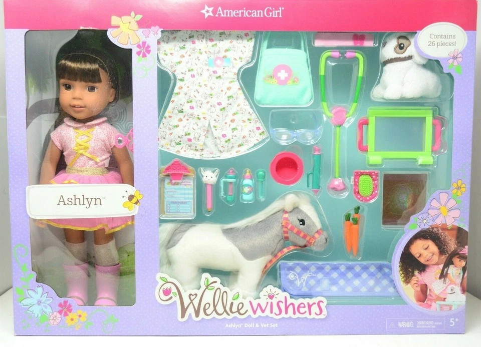 2020 American Girl Wellie Wishers Camille Doll and Vet Set Fast