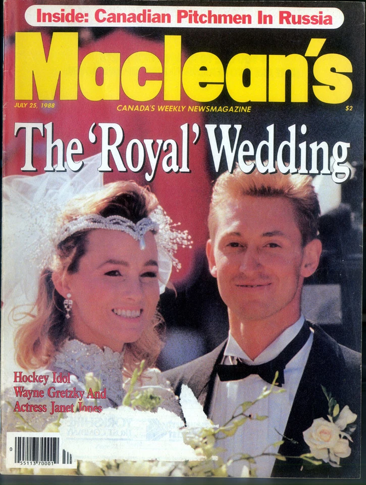  1-  8 1/2 x 11 McLeans Magazine July 25, 1988 Wayne Gretzky's Royal Wedding  - Image 1 of 1
