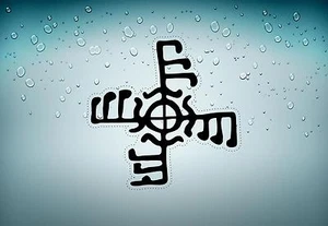 Sticker icelandic magical staves symbol viking odin runic car ginfaxi r2 - Picture 1 of 1