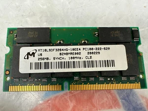 MT16LSDF3264HG-10EE4 Micron Original 256MB PC100 SDR 100 MHz SODIMM RAM Memory - Picture 1 of 2