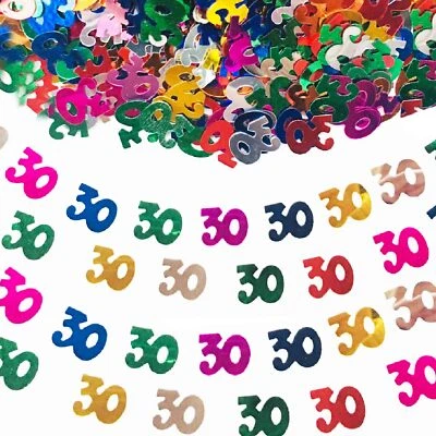 30 Confetti 30th Birthday Decoration Glitter Metallic Table Anniversary - Image 1 of 4