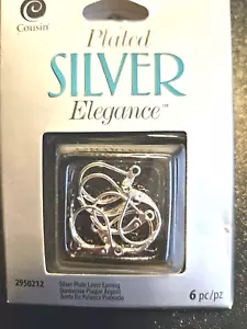 Silver Plated Lever Earring Parts/Findings For Jewelry Making! 6 Pcs New - Picture 1 of 2