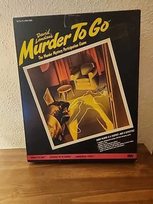 Vtg David Landau MURDER TO GO Mystery Participation Game 1985 New Sealed /Damage - Image 1 of 4