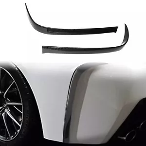 REAL CARBON FIBER FOR 15-18 LEXUS RC F RCF REAR BUMPER SIDE TRIM GARNISH CANARDS - Foto 1 di 11