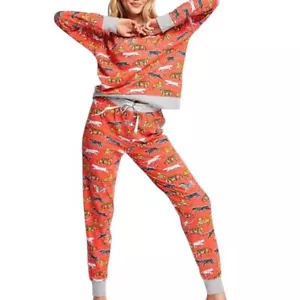 DKNY Coral Animal Print Pajama Lounge Set Size Medium NWT - Picture 1 of 10