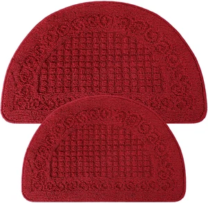2 Pcs Red Kitchen Rugs 15X22 Inches & 18X30 Inches Non Skid Indoor Mats - Picture 1 of 12