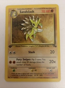 Pokémon TCG Sandslash 41/62 Uncommon NM 1st Edition - Picture 1 of 6
