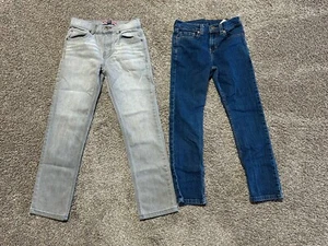 Boys Jeans Size 10 Gray & Blue - Lot Of 2 - Tommy Hilfiger & Dickies - 1152 - Picture 1 of 9