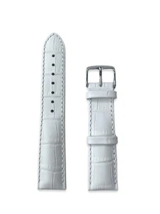 ALFA U.S.A. White leather anti allergic watch band straps 20mm NWOT Bargains Buy - Picture 1 of 4