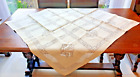 Beautiful Cream Vintage Drawn-Thread Linen Tablecloth 102X100cm-40"X39"