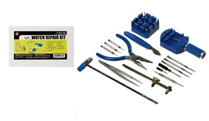 New 16pc Watch Back Opener Repair Tool Kit Band Pin Strap Link Remover JT6221BL - Picture 1 of 1
