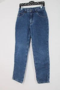 Vtg LL Bean 18 Youth 28" Waist Flannel Lined Snap Jeans 100% Cotton USA - Picture 1 of 7