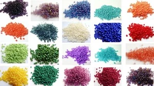 20 (g) 10/0 11/0 PRECIOSA CZECH GLASS ROUND ROCCAILLE SEED BEADS - 100+ COLOURS - Picture 1 of 134