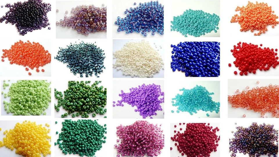 20 (g) 10/0 11/0 PRECIOSA CZECH GLASS ROUND ROCCAILLE SEED BEADS - 100+ COLOURS - Image 1 of 1