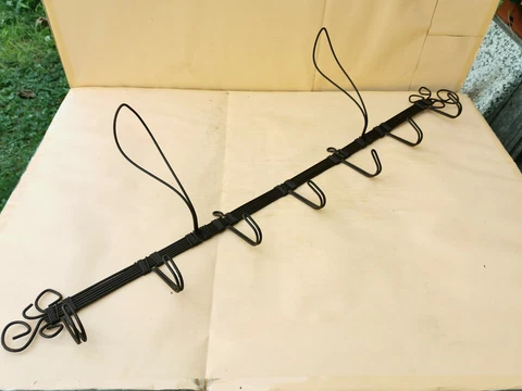 OLD ANTIQUE PRIMITIVE METAL WIRE HANDMADE HANGER HOOK Early 20th HAND MADE Cover