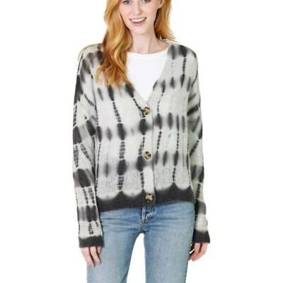 Cárdigan cuadrado de lana y cachemir Sundry en tie dye Foto 1 de 4