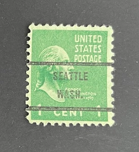Seattle, Washington Type 71 Precancel - 1 cent Prexie - U.S. #804 - WA - Picture 1 of 1
