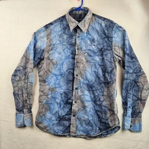Georg Roth Los Angeles Men's Shirt Size L Tie Dye Long Sleeves Flip Cuff Button - Picture 1 of 21
