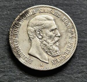 2 Mark Preußen Deutsches Reich 1988 A  Kaiser Friedrich  Silber 0.900   