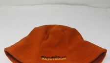Vintage 90s Polo Sport Ralph Lauren Fleece Orange Hat Cap Spellout Logo