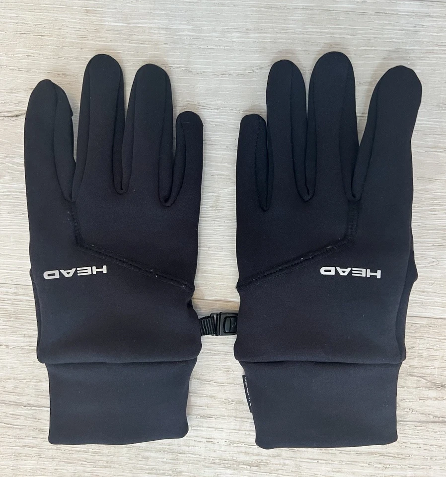 Luvas de corrida masculinas Head de lã elástica com tela sensível ao toque pretas tamanho pequeno - Imagem 1 de 4