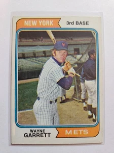 Wayne Garrett 1974 Topps #510 en muy buen estado/excelente - Imagen 1 de 2