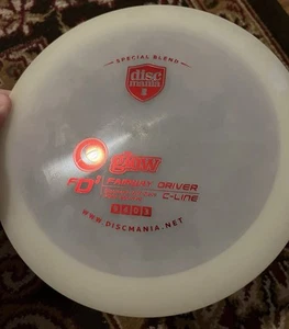 NEW! discmania Glow C-FD3 Penned @175 w/ Metallic Red Foil Innova Disc Golf - Picture 1 of 4