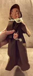 Vintage 1950s Friar Monk Hand Puppet 15” Tree Topper - Picture 1 of 7