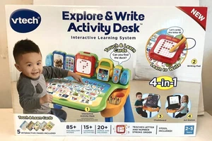 NEW Vtech 4-in-1 Explore & Write Activity Desk Interactive Learning System Kids - Picture 1 of 4