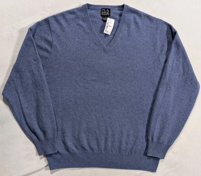 Jos банк 100% кашемир V шеи мягкий легкий свитер лаванды мужчин M новый с Ярлыками - Изображение 1 из 4