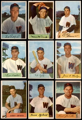 1954 Bowman Washington Senators Near Team Set 5 - EX 7127927 - Image 1 of 2