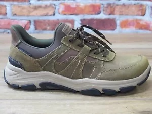 Men's Rockport Rhett Lace-Up Step-In Casual Sneaker Brown Leather *RMRHETT-210 - Picture 1 of 7