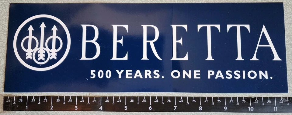 11" - Beretta 500 Years Rifle Pistol High Quality Vinyl Decal Sticker Shot Show - Image 1 of 1
