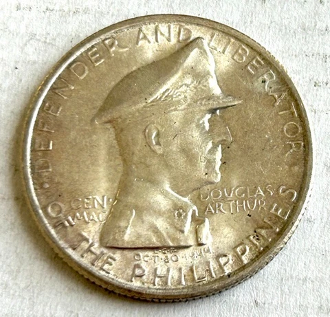 PHILIPPINES SILVER 1 PESO 1947 S - GENERAL MacARTHUR Cover