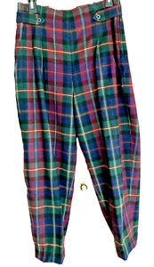 Crazy Horse Women's Wool Plaid Pants - Size 9/10 - Picture 1 of 5
