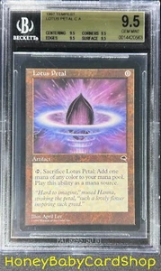 MTG Tempest 1997 Lotus Petal BGS 9.5Q (TRUE QUAD) GEM MINT Silver Age Pop. 8 - Picture 1 of 6