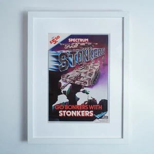 Vintage STONKERS Computer Game Advert : Spectrum 1984 - Mounted + Framed 30x40cm - Picture 1 of 1