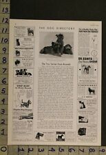 1933  DOG CANINE BRUSSELS GRIFFON TOY TERRIER BREEDER PHOTO AD RU35