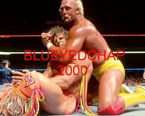HULK HOGAN VS THE ULTIMATE WARRIOR  WRESTLER 8 X 10 WRESTLING PHOTO WWF WCW - Image 1 of 1