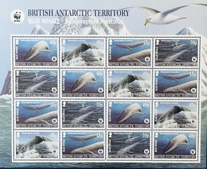 BRITISH ANTARCTIC TERRITORY WWF BLUE WHALE STAMPS MNH 2003 MARINE LIFE WILDLIFE - Picture 1 of 1
