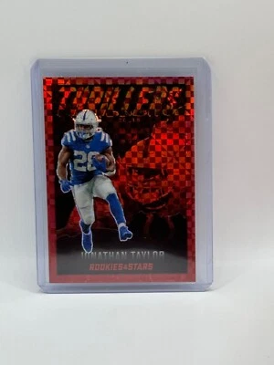 2022 Panini Rookies and Stars Thrillers Red Plaid #Th-12 Jonathan Taylor NM-M - Image 1 of 3